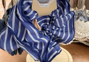 Scrunchie doble azul